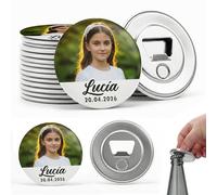 MISS CHAPAS | Pack 20 Abridores Magnéticos Personalizados para Comunión con Foto y Nombre - Detalle Invitados Primera Comunión Niño o Niña | Recuerdo Original y Útil | Presentación Individual