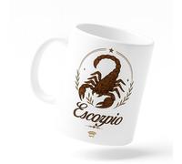 Miss Chapas | Taza ESCORPIO Interactiva con Chip NFC - Acceso Diario al Horóscopo del Día | Regalo Original Astrología | Cerámica 300 ml | Compatible con iPhone y Android | Signos del Zodiaco