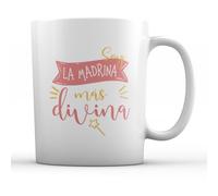 Miss Chapas Taza Madrina Bautizo | Frase Especial y Original | Regalo para Madrinas | Cerámica Resistente Hecha en España