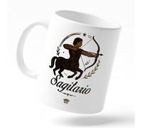 Miss Chapas | Taza SAGITARIO Interactiva con Chip NFC - Acceso Diario al Horóscopo del Día | Regalo Original Astrología | Cerámica 300 ml | Compatible con iPhone y Android | Signos del Zodiaco