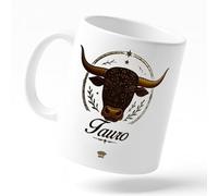 Miss Chapas | Taza Signos del Zodiaco Interactiva con Chip NFC - Acceso Diario al Horóscopo del Día | Regalo Original Astrología | Cerámica 300 ml | Compatible con iPhone y Android (TAURO)