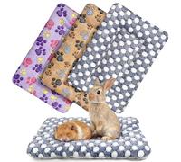 Miss Good Alfombrilla de cama de conejillo de indias, 46 x 34 cm, lavable, cama de felpa de animales pequeños, almohadilla de dormir cálida y esponjosa para conejo, mascota, gato, hámster, rata, erizo