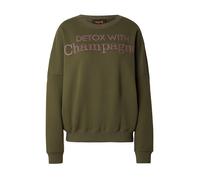 miss goodlife Sudadera 'Detox With Champange' oliva / rosa claro XS oliva / rosa claro