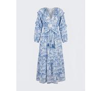 Miss June Vestido 'Robe Longue Francesca' azul 36-38 azul