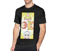 Miss Kobayashi'S Dragon-Maid 19 Men's Short Sleeve T-Shirt Cotton Shirt for Sport T-Shirt Black L