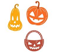 MISS KUTY Troquel fino ZAG Halloween calabazas 3u. Para cortar papel, cartulina, goma EVA y hojas de aluminio para proyectos de tarjetería, scrapbooking y manualidades