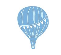 MISS KUTY Troquel fino ZAG Infantil globo aerostático Para cortar papel, cartulina, goma EVA y hojas de aluminio para proyectos de tarjetería, scrapbooking y manualidades