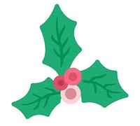 MISS KUTY Troquel fino ZAG Navidad acebo Para cortar papel, cartulina, goma EVA y hojas de aluminio para proyectos de tarjetería, scrapbooking y manualidades