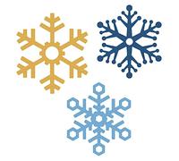 MISS KUTY Troquel fino ZAG Navidad copos de nieve 3u. Para cortar papel, cartulina, goma EVA y hojas de aluminio para proyectos de tarjetería, scrapbooking y manualidades