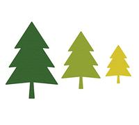 MISS KUTY Troquel fino ZAG Navidad pinos 3u. Para cortar papel, cartulina, goma EVA y hojas de aluminio para proyectos de tarjetería, scrapbooking y manualidades