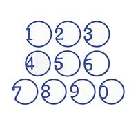 MISS KUTY Troquel fino ZAG Número con círculo 10u. Para cortar papel, cartulina, goma EVA y hojas de aluminio para proyectos de tarjetería, scrapbooking y manualidades