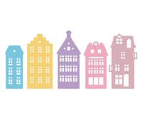 MISS KUTY Troquel fino ZAG Otros casas 5u. Para cortar papel, cartulina, goma EVA y hojas de aluminio para proyectos de tarjetería, scrapbooking y manualidades