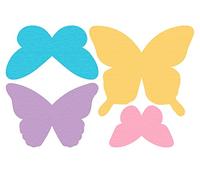 MISS KUTY Troquel fino ZAG Otros mariposas básicas 4u. Para cortar papel, cartulina, goma EVA y hojas de aluminio para proyectos de tarjetería, scrapbooking y manualidades