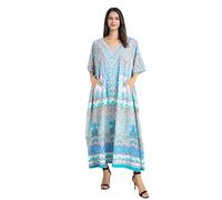 Miss Lavish London Caftanes para Mujeres Que se adaptan a Adolescentes Nuevo Años Regalo [ 18-22 -147-verde Azulado]