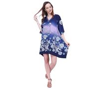 Miss Lavish London Vestidos de caftanes para mujer, vestidos de playa, S-3XL, Regular a Plus Size, 159-azul, Medium