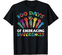 MISS LILLY 100 Days of Embracing Autism 100th Day School SPED Teacher T-Shirt Black XXL