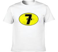 MISS LILLY Barry Sheene Mens Motorcycle Bike Racer 7 Logo Superbike Top T-Shirt White XL