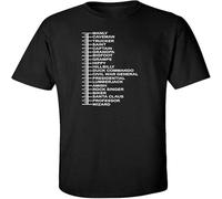 MISS LILLY Beard Length Measurement Chart Adult T Shirt Fit Casual Graphic Short Sleeve Tops Black 3XL