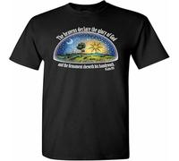 MISS LILLY Flat Earth - Psalm 19-1 The Firmament Heavens Declare T-Shirt Black M