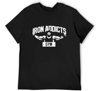 MISS LILLY Iron Addicts Gym T Shirt CT Fletcher Mike Rashid T-Shirt Black S