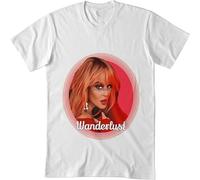MISS LILLY Kylie Wanderlust T-Shirt for Men Casual Graphic Comfortable Tees White XXL