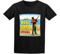 MISS LILLY Manu Chao Prxima Estacin Esperanza Men's Retro T-Shirt Black S