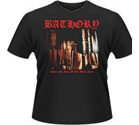 MISS LILLY Men's Bathory Under The Sign T Shirt Casual Graphic Comfortable Tees Black 3XL