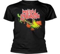 MISS LILLY Metal Church T Shirt Mens Casual Graphic Tees Black M
