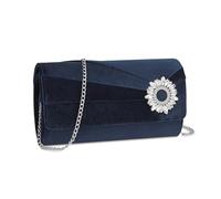 Miss Lulu Bolsa de Noche para Novia con Vellón y Strass - Clutch Elegante con Cadena Amovible, Tendencia para Ceremonia, Boda y Gala