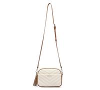 Miss Lulu Bolso Bandolera Mujer con Textura de Punto en Forma de V - Cuero Sintético, Decoración de Borlas, Clásico con Correa Extraíble y Ajustable