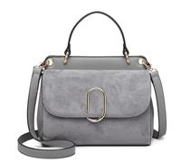 Miss Lulu LB6871 GY, Bolso de Hombro para Mujer, 1-2 Gris, Talla única