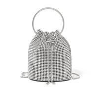 Miss Lulu Bolso de mano Clutch para mujer Bolso de noche elegante con pedrería Bolso bandolera con cadena para bodas, fiestas, ocio y citas