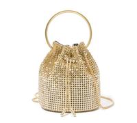 Miss Lulu Bolso de mano Clutch para mujer Bolso de noche elegante con pedrería Bolso bandolera con cadena para bodas, fiestas, ocio y citas