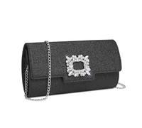 Miss Lulu Bolso de mano de mujer con strass,Clutch fiesta elegante para noche,Bolso fiesta mujer brillante