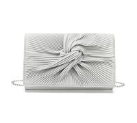 Miss Lulu Bolso de Mano para Mujer, Bolsa de Noche para Boda, Lazo Grande Suave con Purpurina Fina, Bolso sintético, Bolsas de Fiesta de graduación