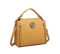 Miss Lulu Bolso de Mano para Mujer, Bolsos Bandolera para Mujer, Elegante Bolso de Hombro con Asa Superior (Amarillo)