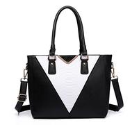 Miss Lulu Bolsos de Mujer,Bolso de mano en forma de V, Bolso de hombro,Bolso de piel grande para mujer