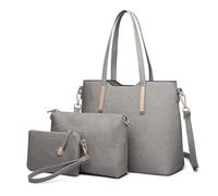 Miss Lulu Bolso de mano para mujer juego de 3 piezas,bolso de hombro con asa grande,bolso de mano para oficina escuela compras viajes elegante