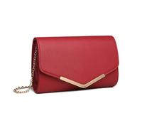 Miss Lulu Bolsa de Cadena Mujer, Carteras de Mano Bandolera Ante, Rojo