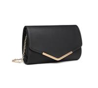 Miss Lulu Bolsa de Cadena Mujer, Carteras de Mano Bandolera Ante, Negro