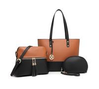 Miss Lulu Bolso Mujer Grande - Bandolera Combo - Con Gran Capacidad y Material Resistente - Perfecto para el Dia a Dia en la Universidad y Actividades Cotidianas