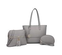 Miss Lulu Bolso Mujer Grande - Bandolera Combo - Con Gran Capacidad y Material Resistente - Perfecto para el Dia a Dia en la Universidad y Actividades Cotidianas