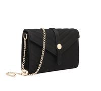 Miss Lulu Bolso Mujer para Fiesta - Clutch con Cadena Dorada y Diseño V - Ideal para Eventos Sociales, Resistente y Elegante