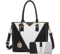Miss Lulu Bolso Tote Mujer con Bandolera en Piel PU | Forma en V,Multicolor para Adolescente,Ideal para Trabajo Universidad o Fiesta