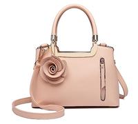 Miss Lulu Bolso Bandolera de Piel sintética con asa Superior para Mujer, Elegante Bolso de Hombro con diseño de Flores