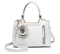 Miss Lulu Bolso Bandolera de Piel sintética con asa Superior para Mujer, Elegante Bolso de Hombro con diseño de Flores