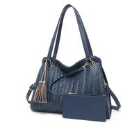 Miss Lulu Bolsos de Mujer Hobo, Bolso Bandolera Polipiel PU Grande Bolso Tote Elegante, Bolso de Hombro Shopper con Múltiples Bolsillos, Casual Bolsos Carteras 2pcs