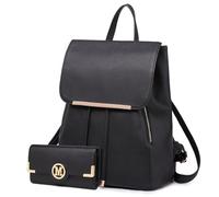 Miss Lulu Bolsos Mochila para Mujer,Mochila Impermeable de PU,Estilo Moderno para Uso Diario,Trabajo y Universidad - Ligera y Práctica