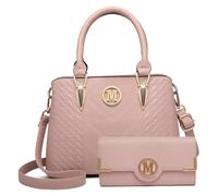 Miss Lulu Elegante Bolsos de Mujer en PU Cuero,Versátil Bolso de Mano y Bolsa de Hombro,Ideal para Trabajo,Escuela y Ocasiones Casuales