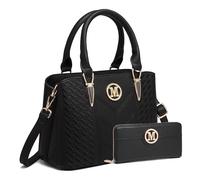 Miss Lulu Elegante Bolsos de Mujer en PU Cuero,Versátil Bolso de Mano y Bolsa de Hombro,Ideal para Trabajo,Escuela y Ocasiones Casuales